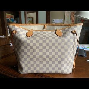 Authentic Louis Vuitton Neverfull MM White
